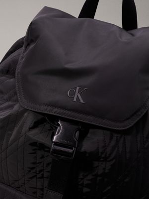 black flap backpack for men calvin klein jeans