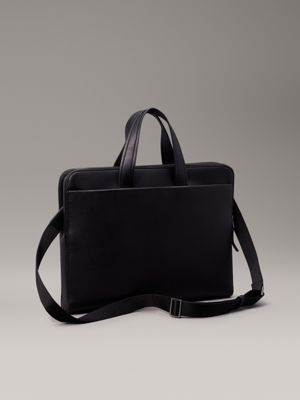 ck black slim laptop bag for men calvin klein