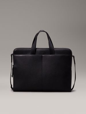 Calvin klein leather laptop bag best sale