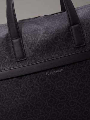 classic mono black logo laptop bag for men calvin klein