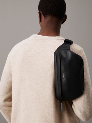 ck black pebble bum bag for men calvin klein