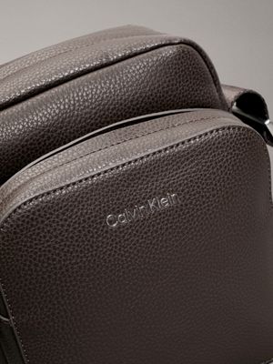 java brown pebble reporter bag for men calvin klein