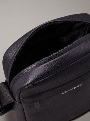 ck black pebble reporter bag for men calvin klein