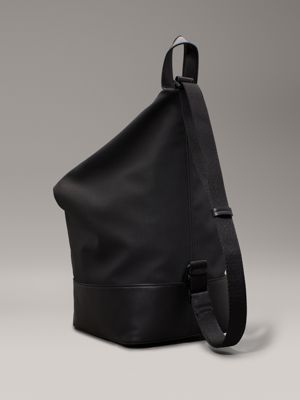 ck black texured large convertible sling tote bag for men calvin klein