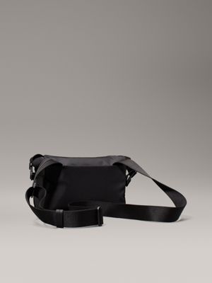 ck black foldover crossbody sling bag for men calvin klein