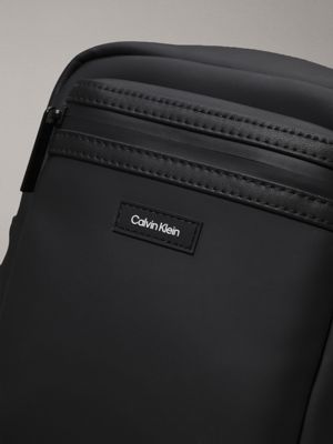 ck black rubber convertible reporter bag for men calvin klein