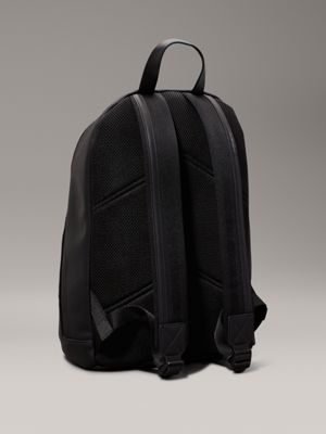 ck black rubber round backpack for men calvin klein