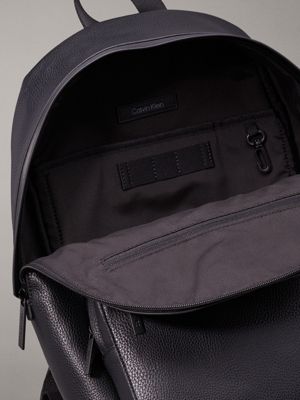 ck black pebble round backpack for men calvin klein