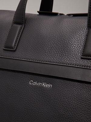 ck black pebble laptop bag for men calvin klein