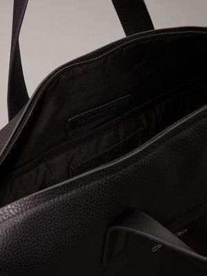 ck black pebble laptop bag for men calvin klein