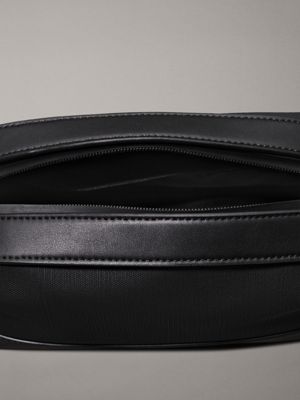 ck black textured wash bag for men calvin klein