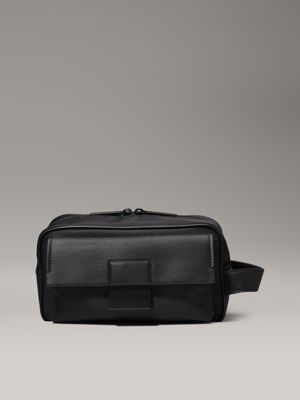 black wash bag for men calvin klein