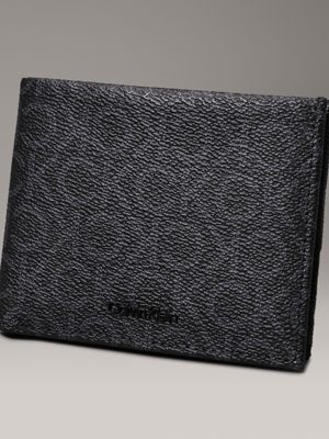 classic mono black logo rfid billfold wallet for men calvin klein