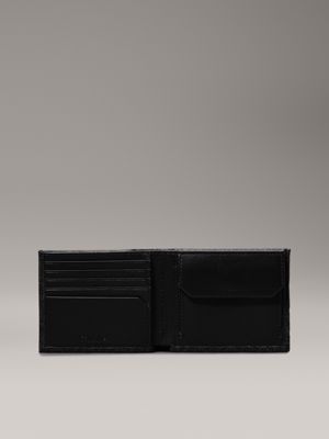 classic mono black logo rfid billfold wallet for men calvin klein