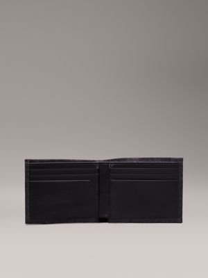 classic mono black logo rfid slimfold wallet for men calvin klein