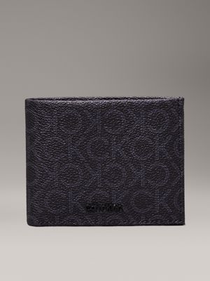 black logo rfid slimfold wallet for men calvin klein