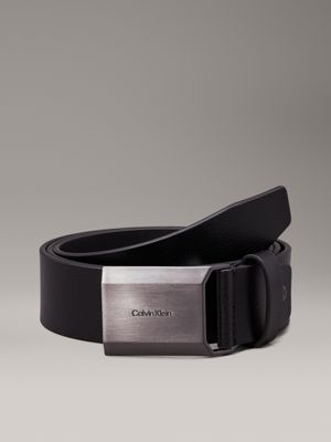 black leather belt for men calvin klein