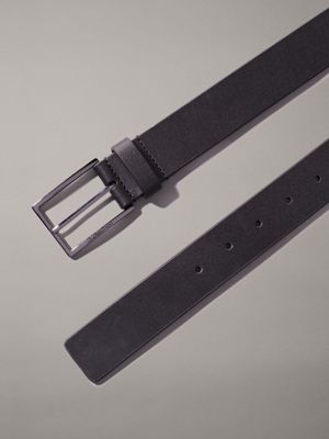 ck black smooth leather belt for men calvin klein