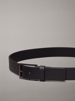 ck black smooth leather belt for men calvin klein