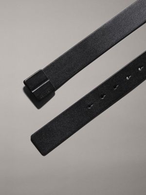 ck black smooth leather belt for men calvin klein