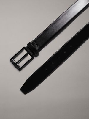 ck black smooth leather belt for men calvin klein