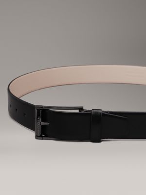 ck black smooth leather belt for men calvin klein