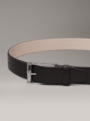 dark brown smooth leather belt for men calvin klein