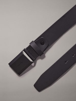 ck black smooth leather belt for men calvin klein