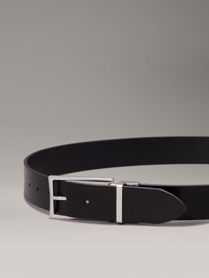 ck black texture/ck black smooth reversible leather belt for men calvin klein