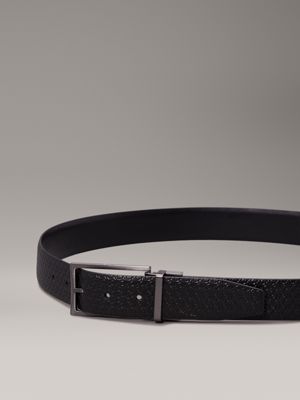 ck black nano mono/ck black smooth reversible leather belt for men calvin klein