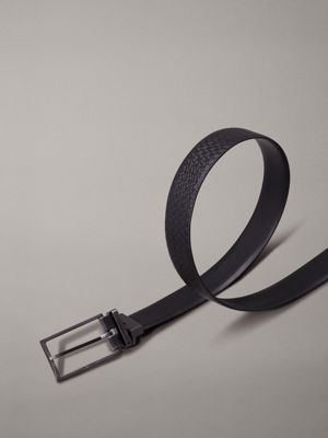 ck black nano mono/ck black smooth reversible leather belt for men calvin klein