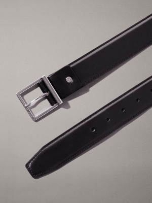 ck black smooth leather belt for men calvin klein