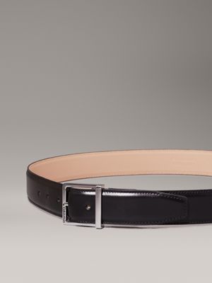 ck black smooth leather belt for men calvin klein