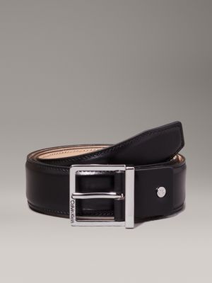 black leather belt for men calvin klein