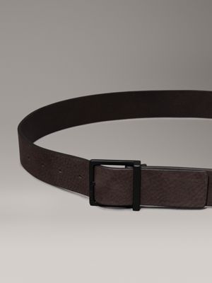 dark brown nubuck nubuck leather belt for men calvin klein