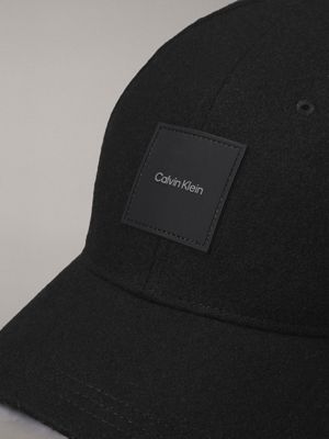 ck black wool blend felt cap for men calvin klein