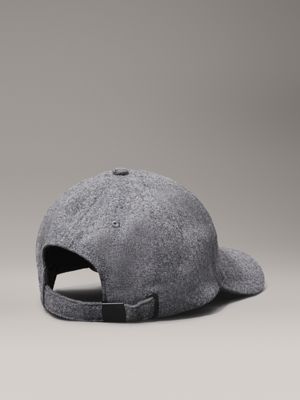 dark grey wool blend felt cap for men calvin klein