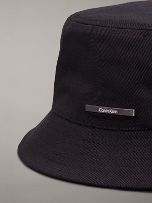 ck black twill bucket hat for men calvin klein