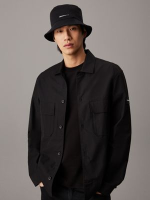 ck black twill bucket hat for men calvin klein