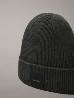 midnight forest knit beanie for men calvin klein