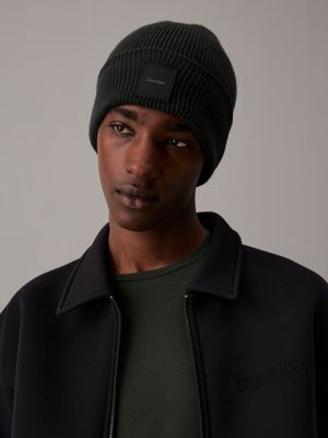 midnight forest knit beanie for men calvin klein