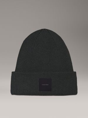 green knit beanie for men calvin klein