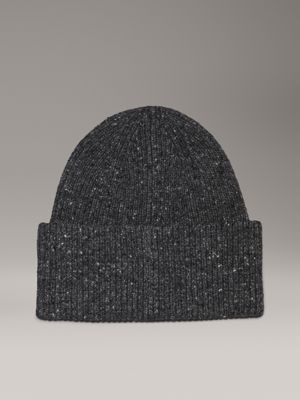 iron gate warm wool blend beanie for men calvin klein