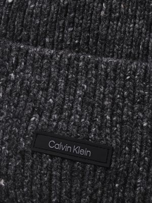 iron gate warm wool blend beanie for men calvin klein