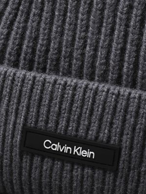 iron gate warm wool blend beanie for men calvin klein