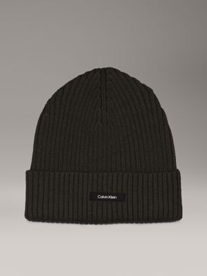 green knit beanie for men calvin klein