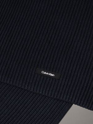 ck navy knit scarf for men calvin klein