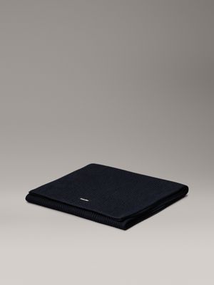 ck navy knit scarf for men calvin klein