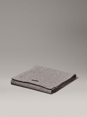 sciarpa in misto lana calda mid gray da uomini calvin klein