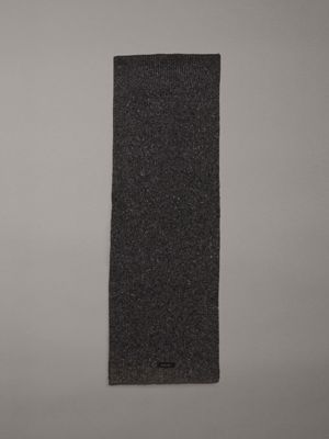 sciarpa in misto lana calda grey da uomini calvin klein
